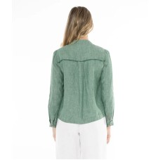 Jump Boxy Linen Jacket - HONEY DEW