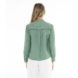 Jump Boxy Linen Jacket - HONEY DEW