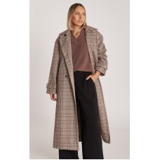 Sawyer Trench Coat - COCOA CHECK