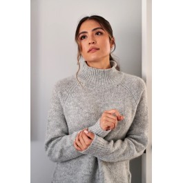 Maxted - Sadie Mock Neck Pullover - Silver Birch