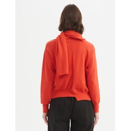 Tirelli - Wrap Collar Knit - Flame