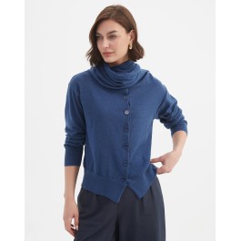 Tirelli - Wrap Collar Knit - Twilight Blue