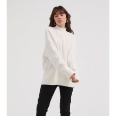 Tirelli - Classic Cable Turtle Neck Knit - IVORY
