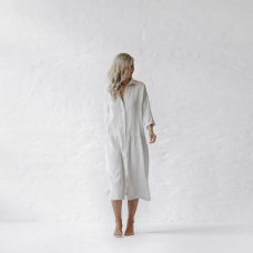 Seaside Tones - Oversized Dress - MUSHROOM/WARM WHITE