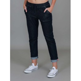 3rd Story - Augusta Denim Jogger Pants - DARK BLUE