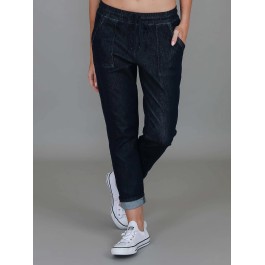 3rd Story - Augusta Denim Jogger Pants - DARK BLUE