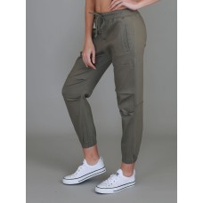 3rd Story - Torquay Pleated Chino Jogger - KHAKI