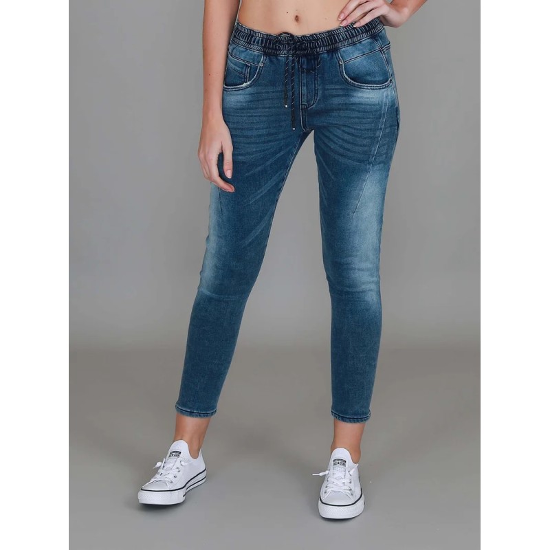 3rd Story - Margot Jogger Drawstring Jean - VINTAGE BLUE