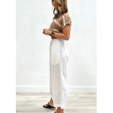 Tami Linen Pants - WHITE