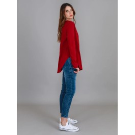 3rd Story - Abella 3S Leopard Long Sleeve T Shirt - GOJI RED