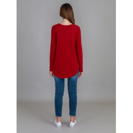 3rd Story - Abella 3S Leopard Long Sleeve T Shirt - GOJI RED