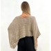 Alice Fringed Poncho Top - NATURAL (heavy weight)