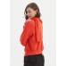 Tirelli - Wrap Collar Knit - Flame