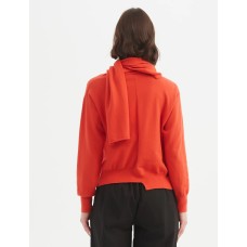 Tirelli - Wrap Collar Knit - Flame