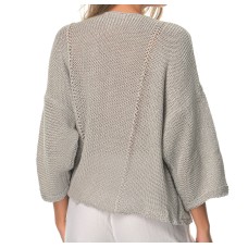 La Luna - Cotton Knit Cardigan - SILVER