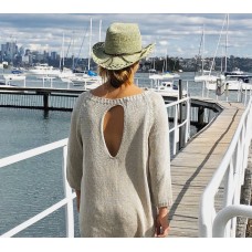 La Luna - Cotton Knit Top/Pullover - Open Back - Mink